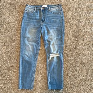 Vervet high waisted distressed jeans